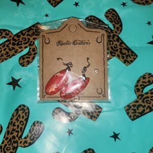 Rustic Couture's Boho Style Red Earrings